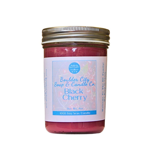 Handmade | Soy Wax Candle | Black Cherry | 8 oz | Bouldercitysoap