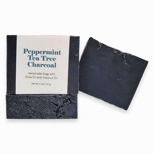 Peppermint Tea Tree Soap w/ Activated Charcoal Soap