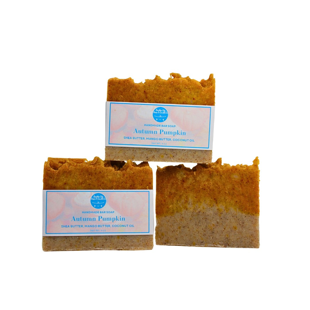 Natural Bar Soap | Autumn Pumpkin | Seasonal | Handmade | 4.0oz | Bouldercitysoap