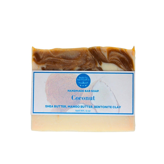 Natural Bar Soap | Coconut | Tropical & Creamy | Handmade | 4.0oz | Bouldercitysoap  