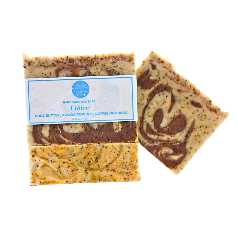 Natural Bar Soap | Coffee | Exfoliating | Energizing | Handmade | 4.0oz | Bouldercitysoap  