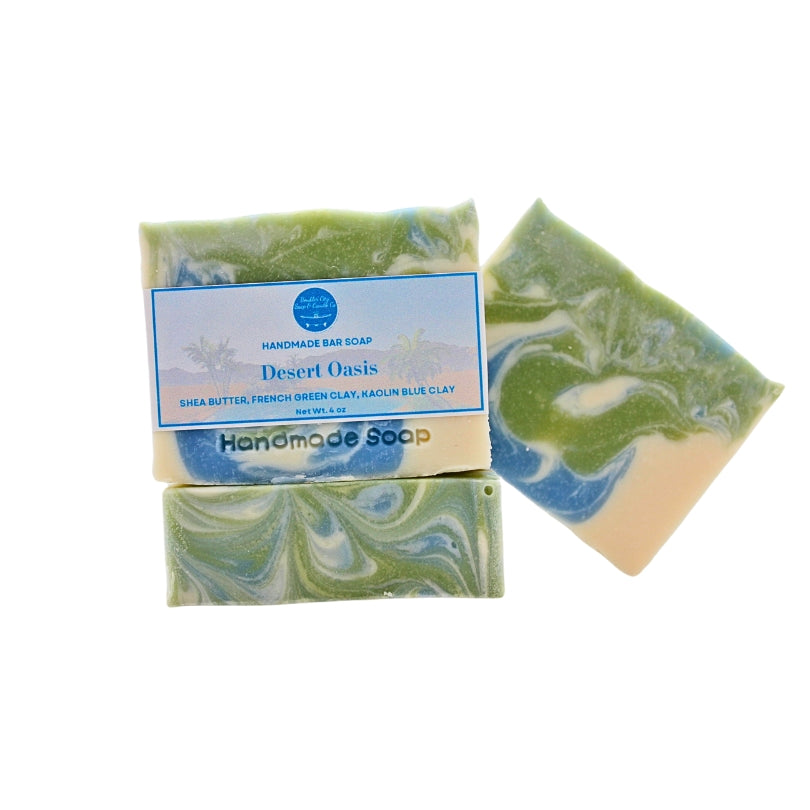 Natural Bar Soap | Desert Oasis | Cool & Refreshing | Handmade | 4.0oz | Bouldercitysoap  
