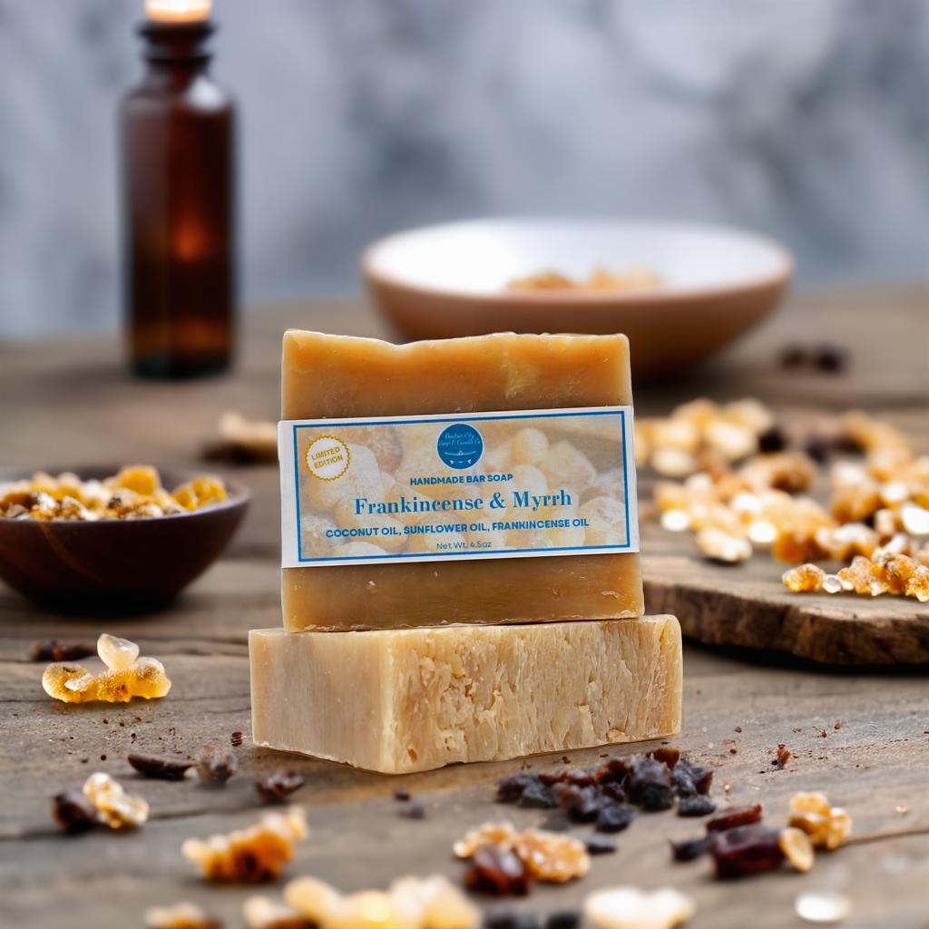 Natural Bar Soap | Frankincense & Myrrh | LIMITED-EDITION | Natural | Clean | Handmade | 4.5oz | Bouldercitysoap