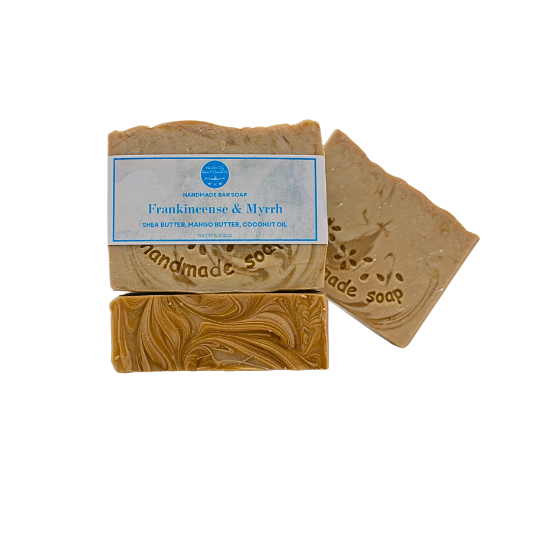 Natural Bar Soap | Frankincense & Myrrh | White Tumeric | Natural | Clean | Handmade | 4.5oz | Bouldercitysoap