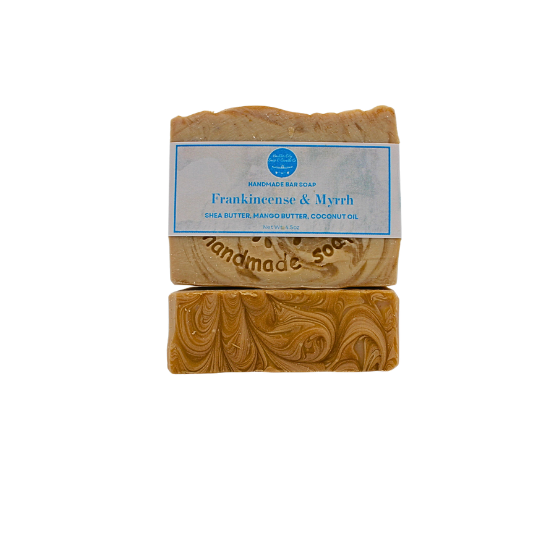 Natural Bar Soap | Frankincense & Myrrh | White Tumeric | Natural | Clean | Handmade | 4.5oz | Bouldercitysoap