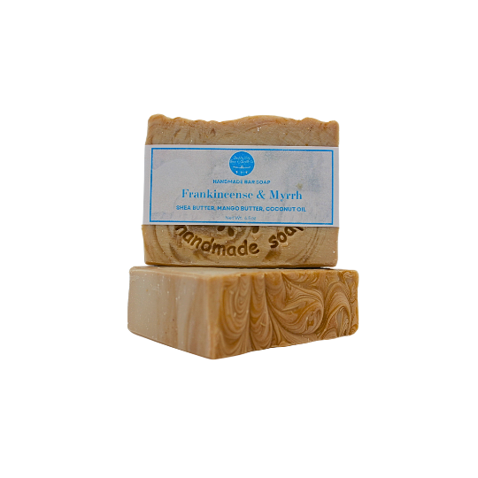 Natural Bar Soap | Frankincense & Myrrh | White Tumeric | Natural | Clean | Handmade | 4.5oz | Bouldercitysoap
