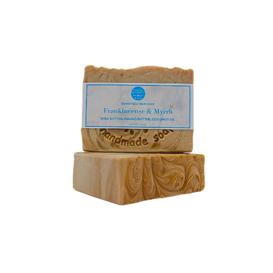 Natural Bar Soap | Frankincense & Myrrh | White Tumeric | Natural | Clean | Handmade | 4.5oz | Bouldercitysoap