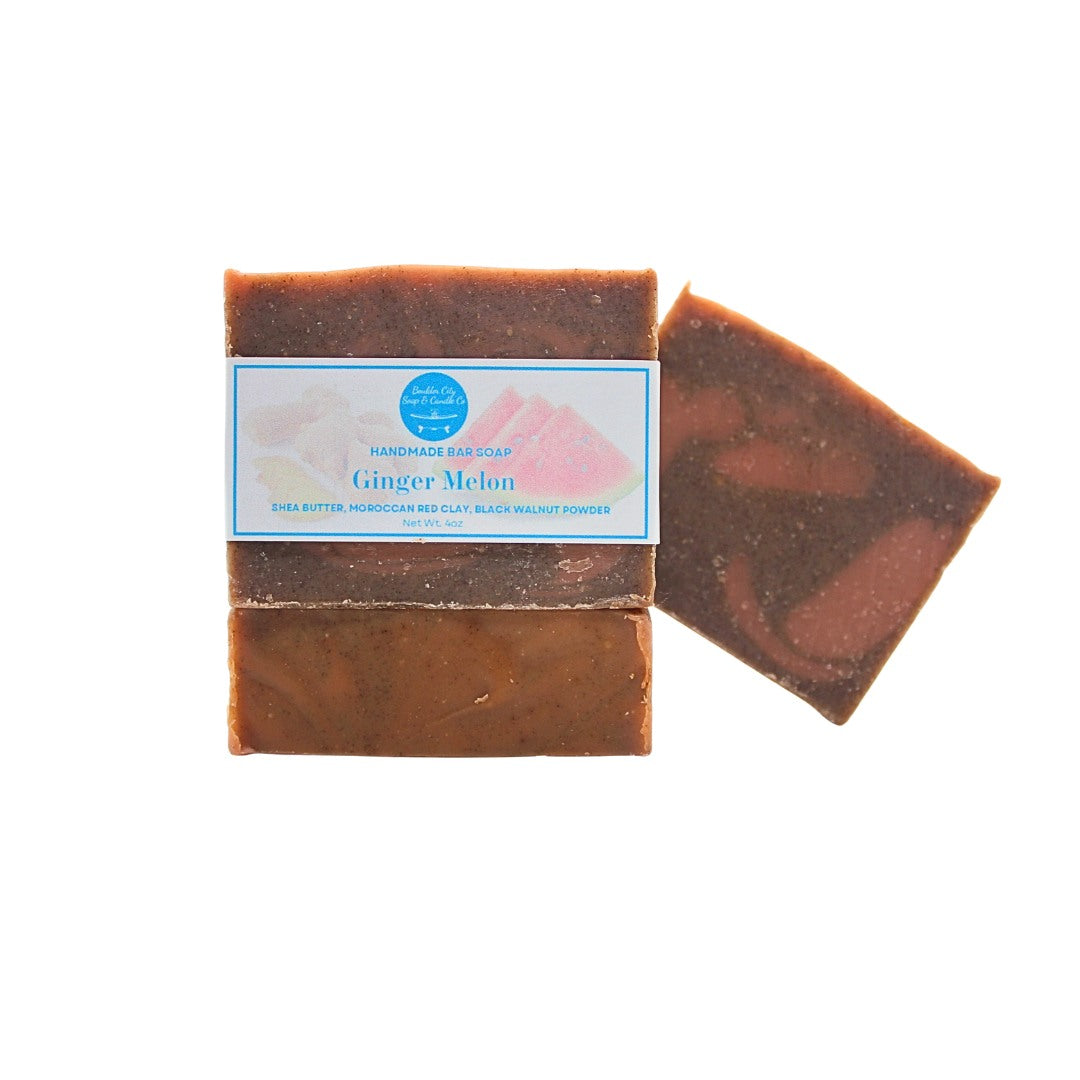 Natural Bar Soap | Ginger | Melon | Spicy & Refreshing | Handmade | 4.0oz | Bouldercitysoap