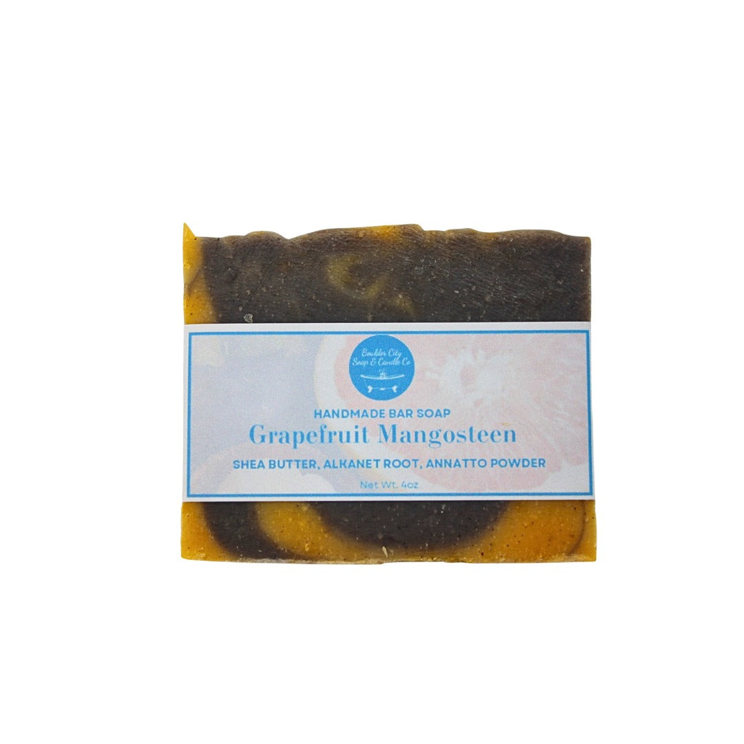 Natural Bar Soap | Grapefruit | Mangosteen | Citrus & Tropical | Handmade | 4.0oz | Bouldercitysoap