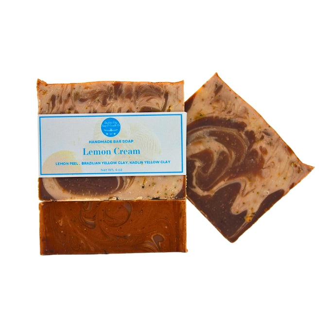 Natural Bar Soap | Lemon Cream | Bright & Smooth | Handmade | 4.0oz | Bouldercitysoap  