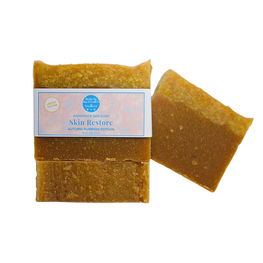 Natural Bar Soap | Skin Restore | Autumn Pumpkin | Seasonal | Handmade | 4.0oz | Bouldercitysoap  