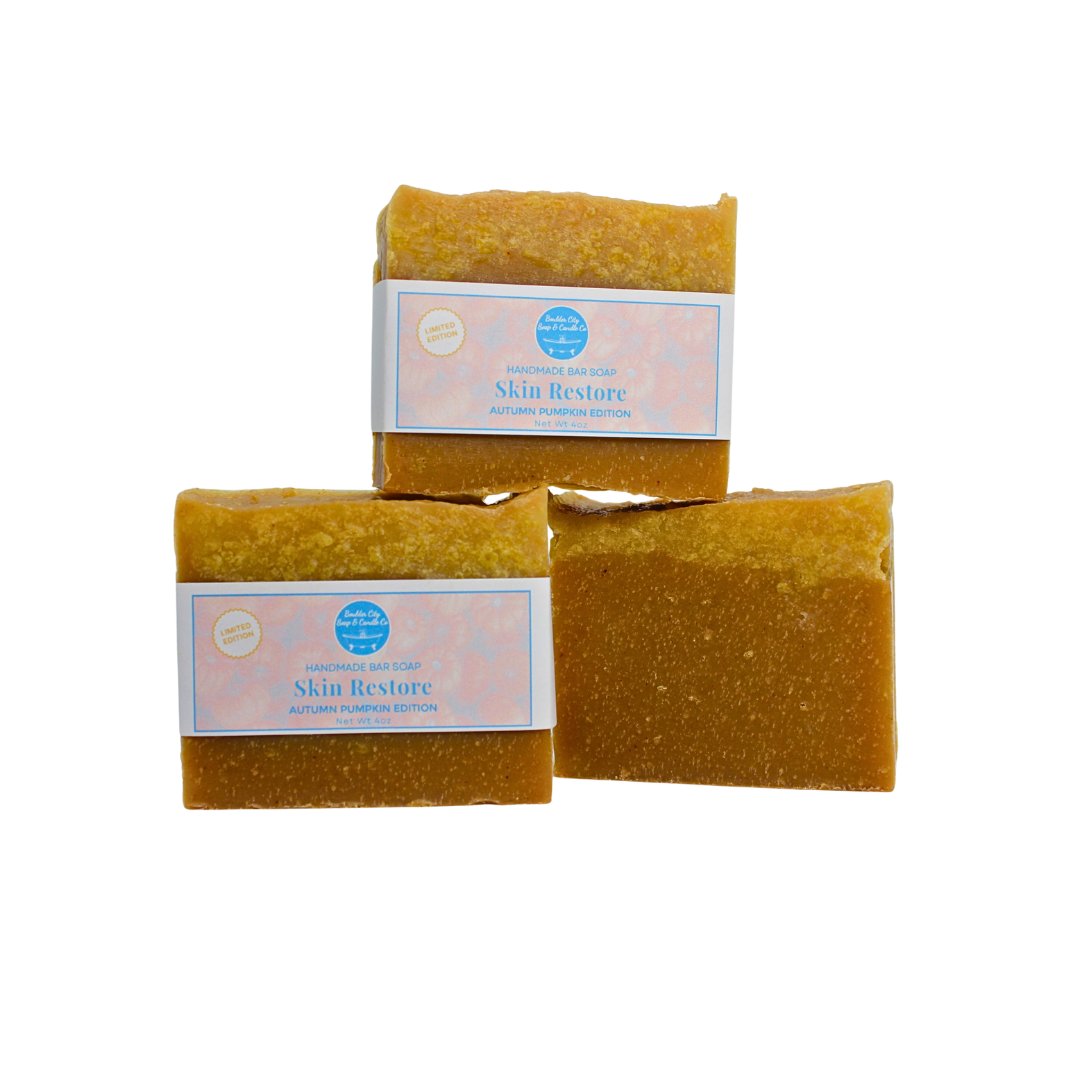 Natural Bar Soap | Skin Restore | Autumn Pumpkin | Seasonal | Handmade | 4.0oz | Bouldercitysoap  