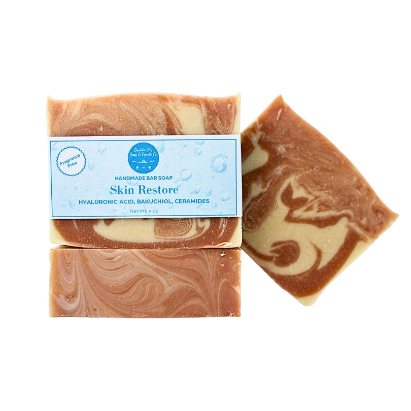 Natural Bar Soap | Skin Restore | Fragrance Free | Gentle Care | Handmade | 4.0oz | Bouldercitysoap  