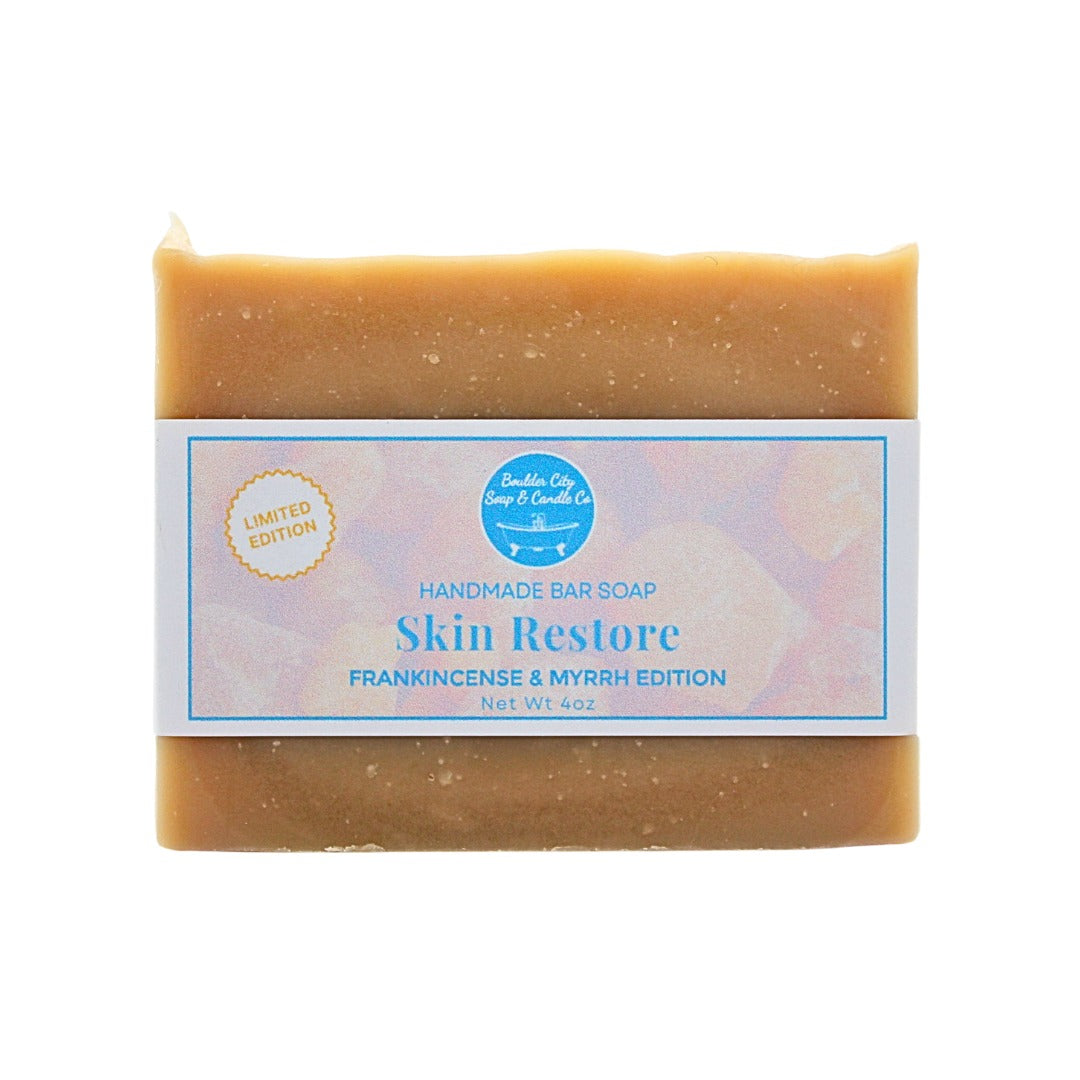 Natural Bar Soap | Skin Restore | Frankincense & Myrrh | for Menopausal Skin | Sacred Resin | Seasonal | Handmade | 4.0oz | Bouldercitysoap