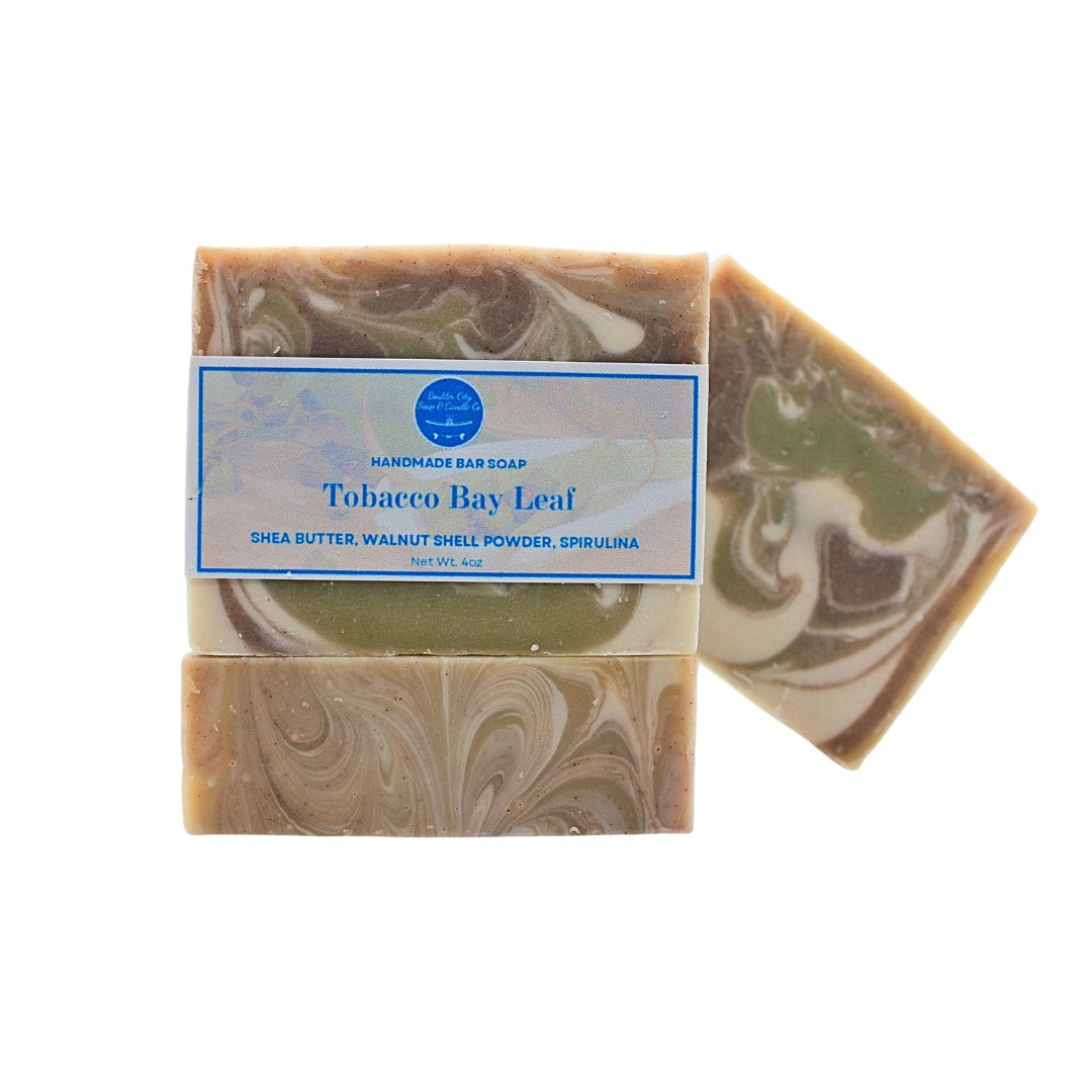 Natural Bar Soap | Tobacco | Bay Leaf | Smoky & Herbal | Handmade | 4.0oz | Bouldercitysoap 