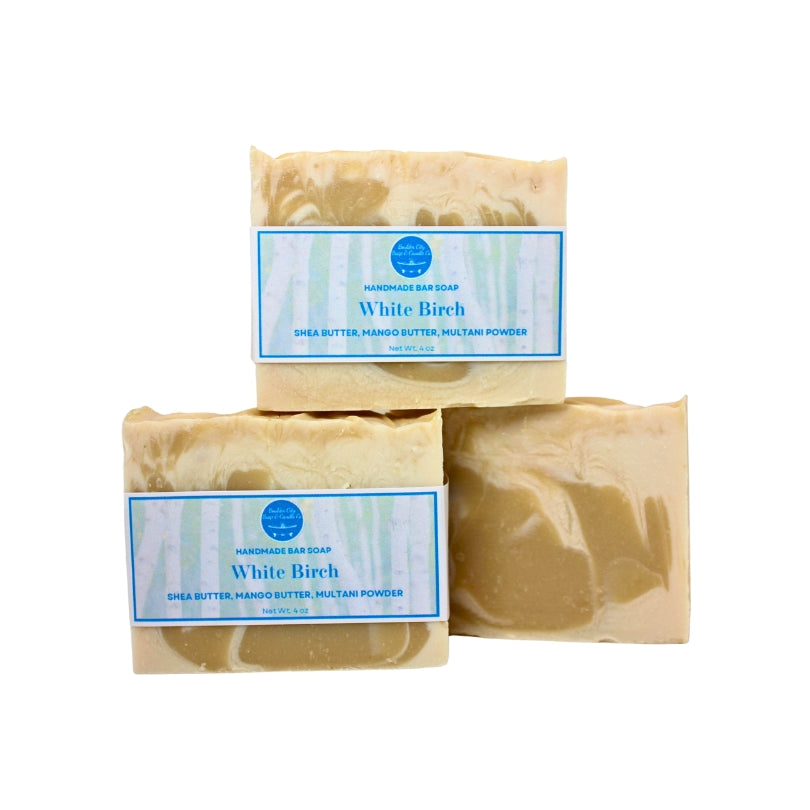 Natural Bar Soap | White Birch | Crisp & Clean | Handmade | 4.0oz | Bouldercitysoap  