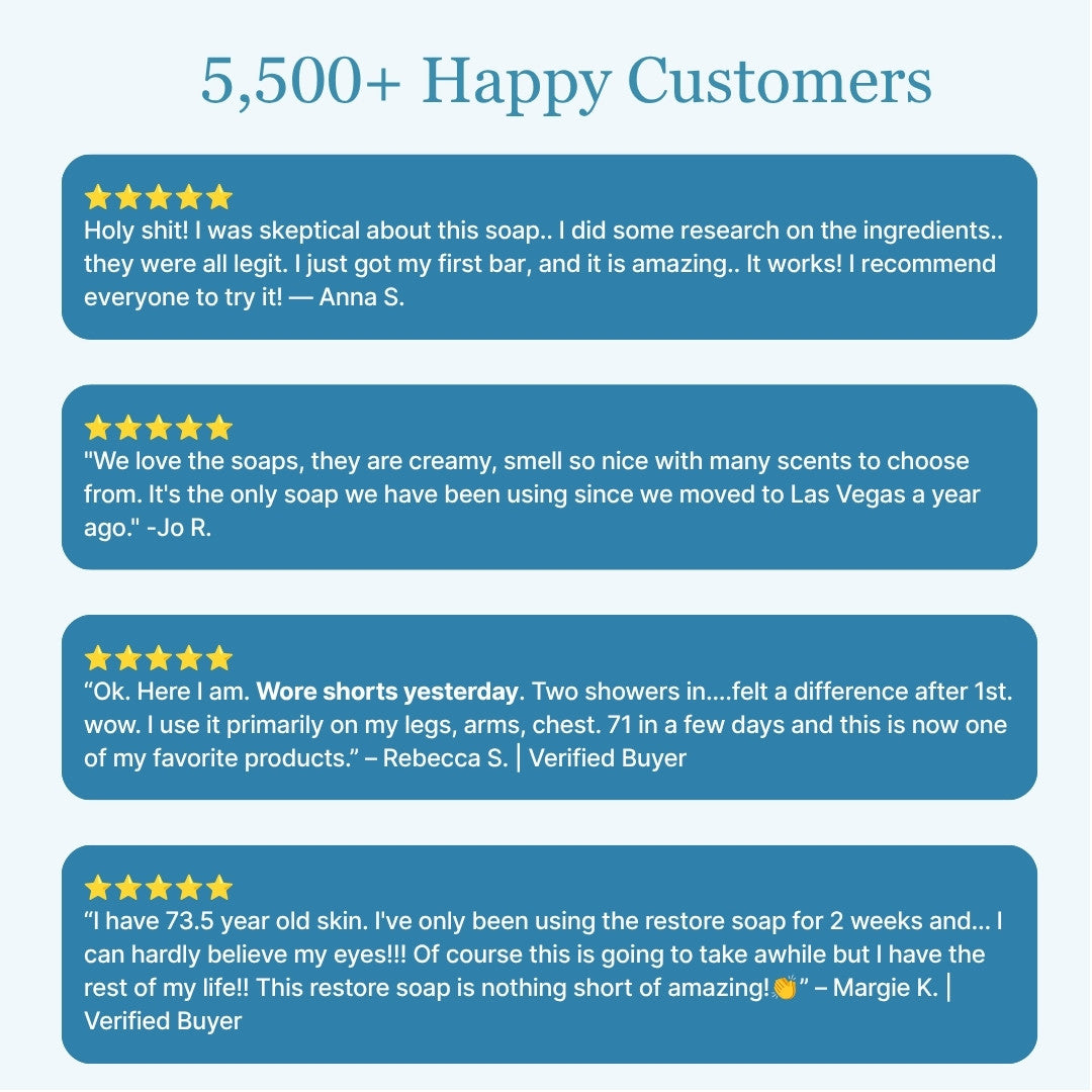Scent Restore 5500 Happy Customers | 5 Star Reviews Natural Nonenal Body Odor Soap | Women Over 70 Felt Difference After First Shower | Verified Buyer Reviews Persimmon Soap | Bouldercitysoap