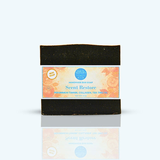 Scent Restore Handmade Nonenal Bar Soap | Persimmon Tannin Collagen Tea Tree Oil | Natural Body Odor Soap For Women | 4oz | Bouldercitysoap