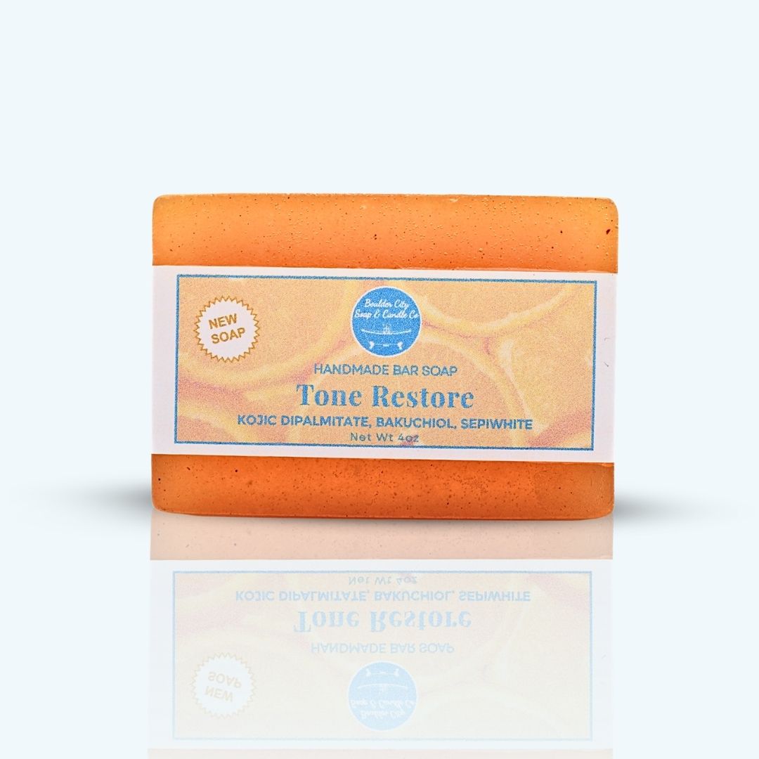 Tone Restore V.2 handmade melt-and-pour brightening bar soap for dark spots and age spots 4oz