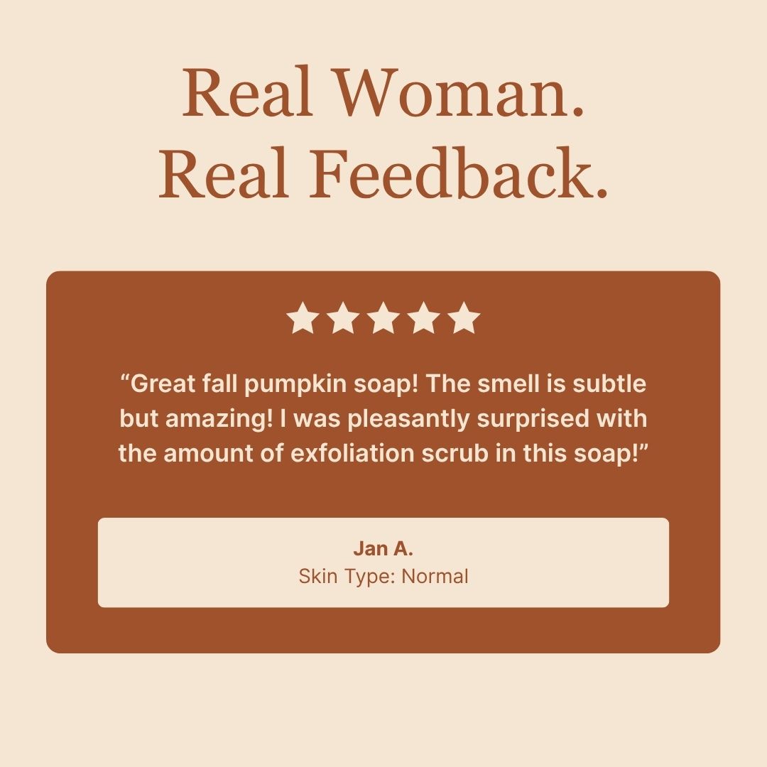 Customer Review | Autumn Pumpkin Soap | 5 Star | Exfoliating Fall Soap | Handmade | Bouldercitysoap