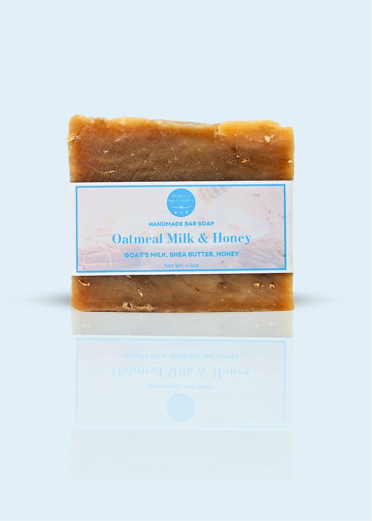 Natural Bar Soap | Oatmeal Milk & Honey | Farm-Fresh | Natural | Handmade | 4.5oz | Bouldercitysoap