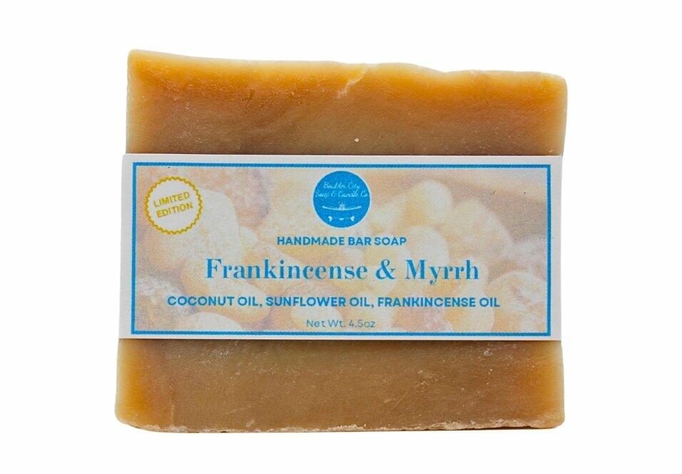 Natural Bar Soap | Frankincense & Myrrh | LIMITED-EDITION | Natural | Clean | Handmade | 4.5oz | Bouldercitysoap