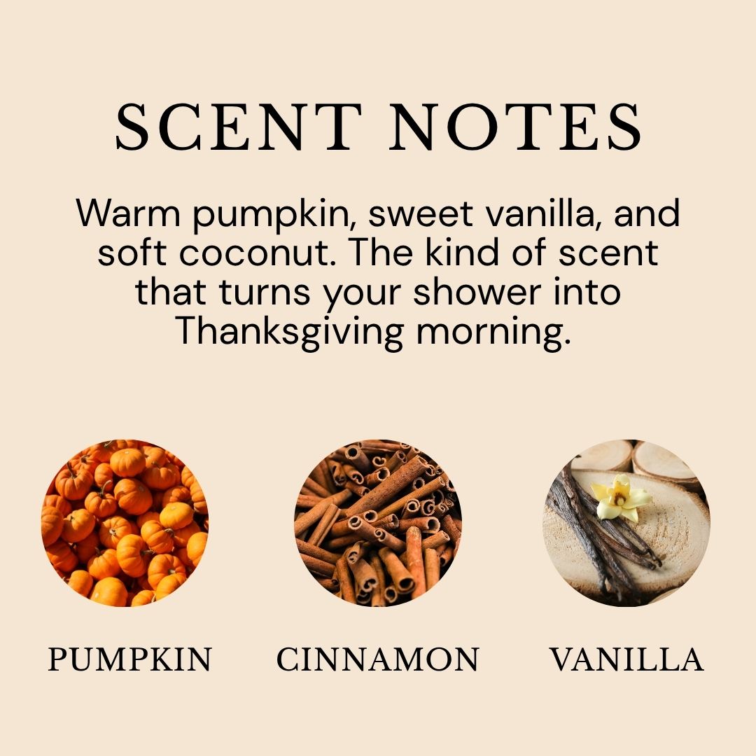 Scent Notes | Skin Restore Autumn Pumpkin | Pumpkin Cinnamon Vanilla | Seasonal Fall Soap | Bouldercitysoap