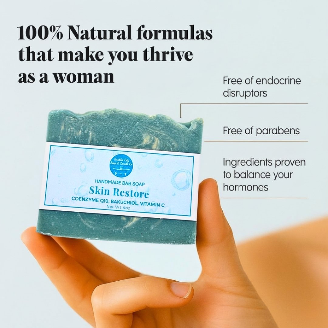 Skin Restore V.3 natural formula | Free of parabens and endocrine disruptors | Hormone-safe handmade soap for mature skin